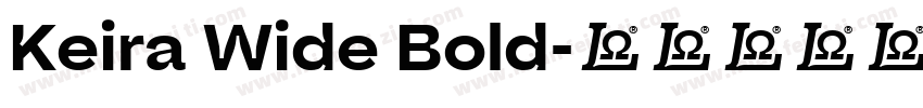 Keira Wide Bold字体转换